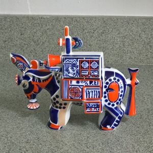 Vintage Sargadelos Democratic Donkey Art Figurine 1980 O Burro Malde.